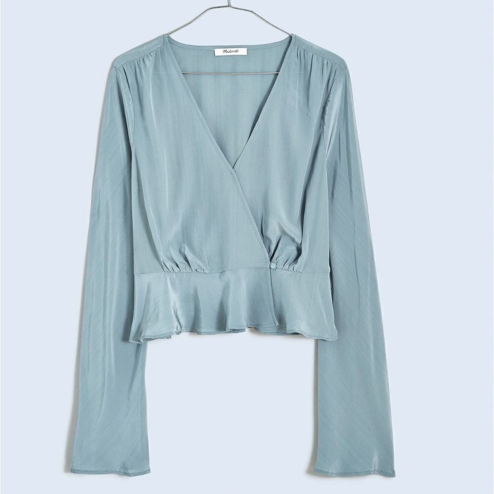NWT Madewell Bell-Sleeve Wrap Top